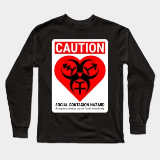 social contagion (trans biohazard heart) Long Sleeve T-Shirt